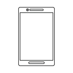 smartphone screen mobile digital line vector illustration eps 10