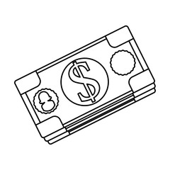 Billets of money icon vector illustration graphic design