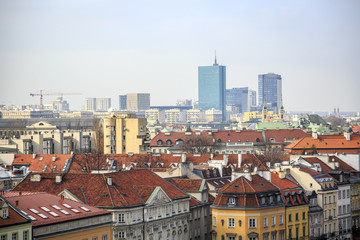Fototapeta na wymiar Warsaw city center, Poland