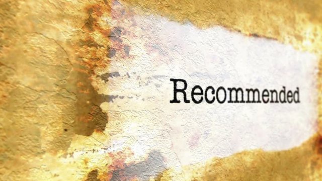 Recommended text on grunge background