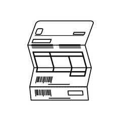 Invoice sheet document icon vector illustration graphic design