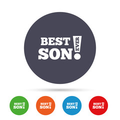 Best son ever sign icon. Award symbol.