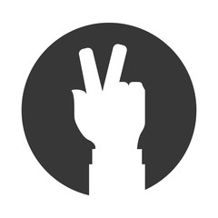 Obraz premium Hand gesturing symbol icon vector illustration graphic design