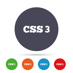 CSS3 sign icon. Cascading Style Sheets symbol.