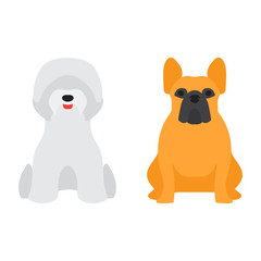 Naklejka premium Funny cartoon dog character bread cartoon puppy friendly adorable canine vector illustration.