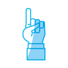 Hand number symbol icon vector illustration graphic design