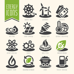 Energy icon set.