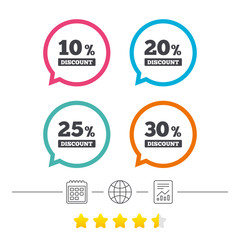 Sale discount icons. Special offer price signs.