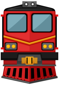 Train design in red color