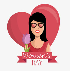 happy womens day poster vector illustration design