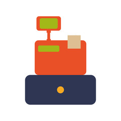 Cash registrer machine icon vector illustration graphic design