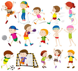 Children doing different activities