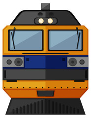 Train design in yellow color