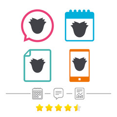 Flower sign icon. Rose symbol.