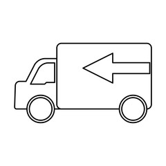 Delivery truck vehicle icon vector illustration graphic design