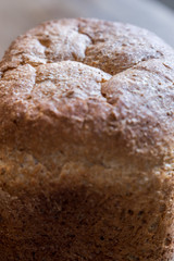 freshly baked loaf of bread