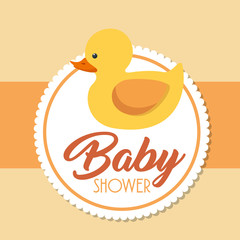 baby shower invitation card vector illustration design