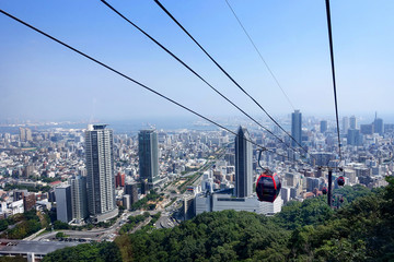 Kobe city view from Shin-Kobe ropeway,Japan.