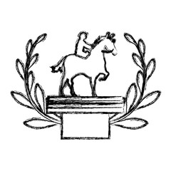 Horse riding equestrian sport icon vector illustration graphic design