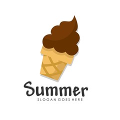 Chocolate ice cream icon