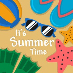 Summer vacation illustration 