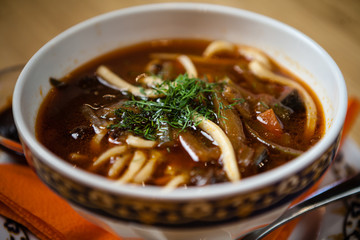 Lagman soup with meat