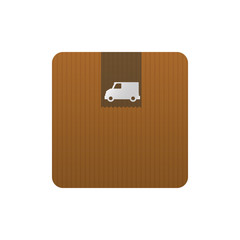 Delivery cardboard box icon vector illustration graphic design