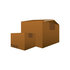 Delivery cardboard box icon vector illustration graphic design