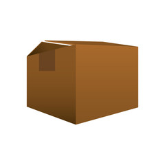 Delivery cardboard box icon vector illustration graphic design