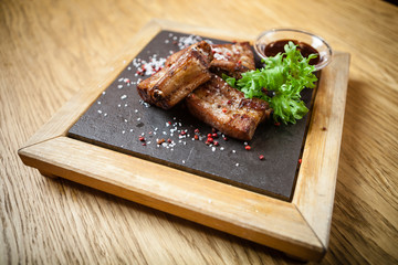 Pork breast on rib