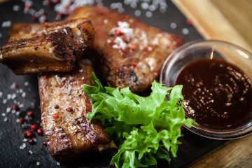 Pork breast on rib