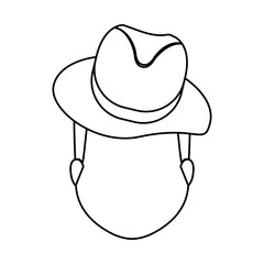 Vintage male hat icon vector illustration graphic design