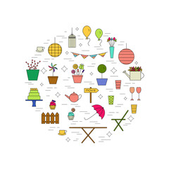 Garden party design concept.