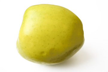 yellow apple isolated on white