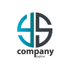 Obraz premium Initial Letter YS With Linked Circle Logo