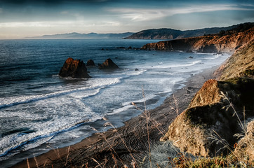 Fototapeta The picturesque Sonoma  California coastline obraz
