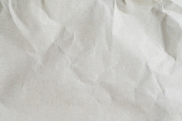 Fototapeta na wymiar Crumpled blank recycle paper texture, background