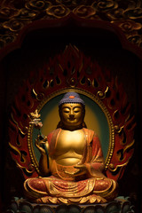 Fototapeta premium buddha statues in temple