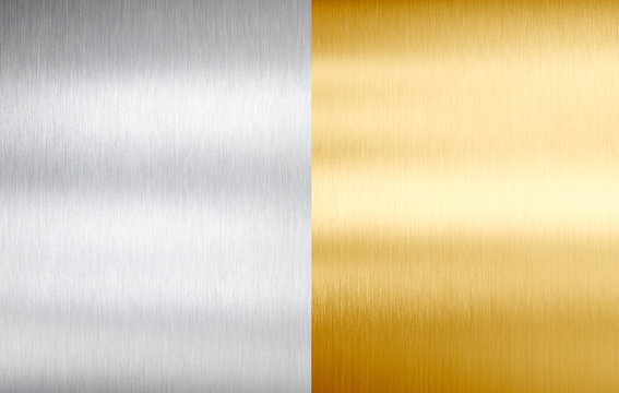 steel and gold metal brushed textures