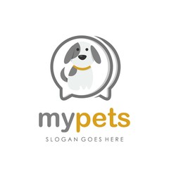 Dog logo design vector 