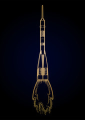 Graphic launching rocket