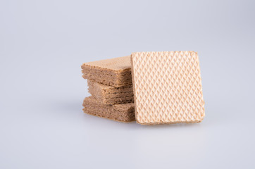 wafer or wafer biscuit on the background.