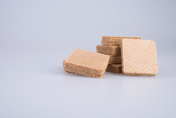 wafer or wafer biscuit on the background.