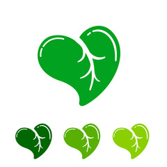 green leaf heart