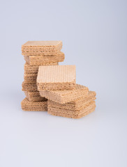 wafer or wafer biscuit on the background.