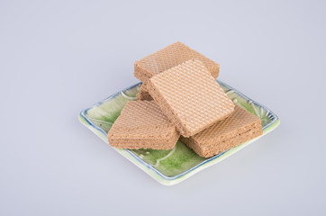 wafer or wafer biscuit on the background.