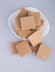 wafer or wafer biscuit on the background.