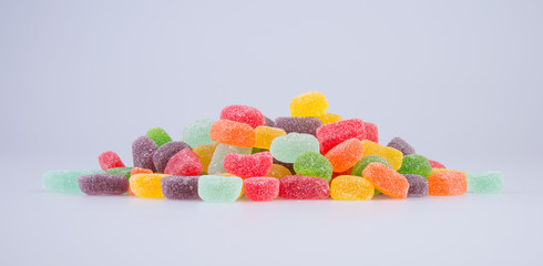 candies or jelly candies on the background.