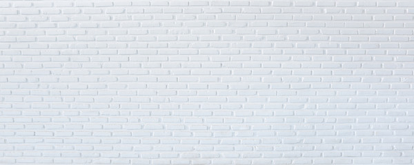 Pattern of white brick wall for background and textured, Seamless white brick wall background