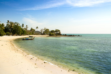 Scenary of Sunset at the sea.on twilight sky after sunset.